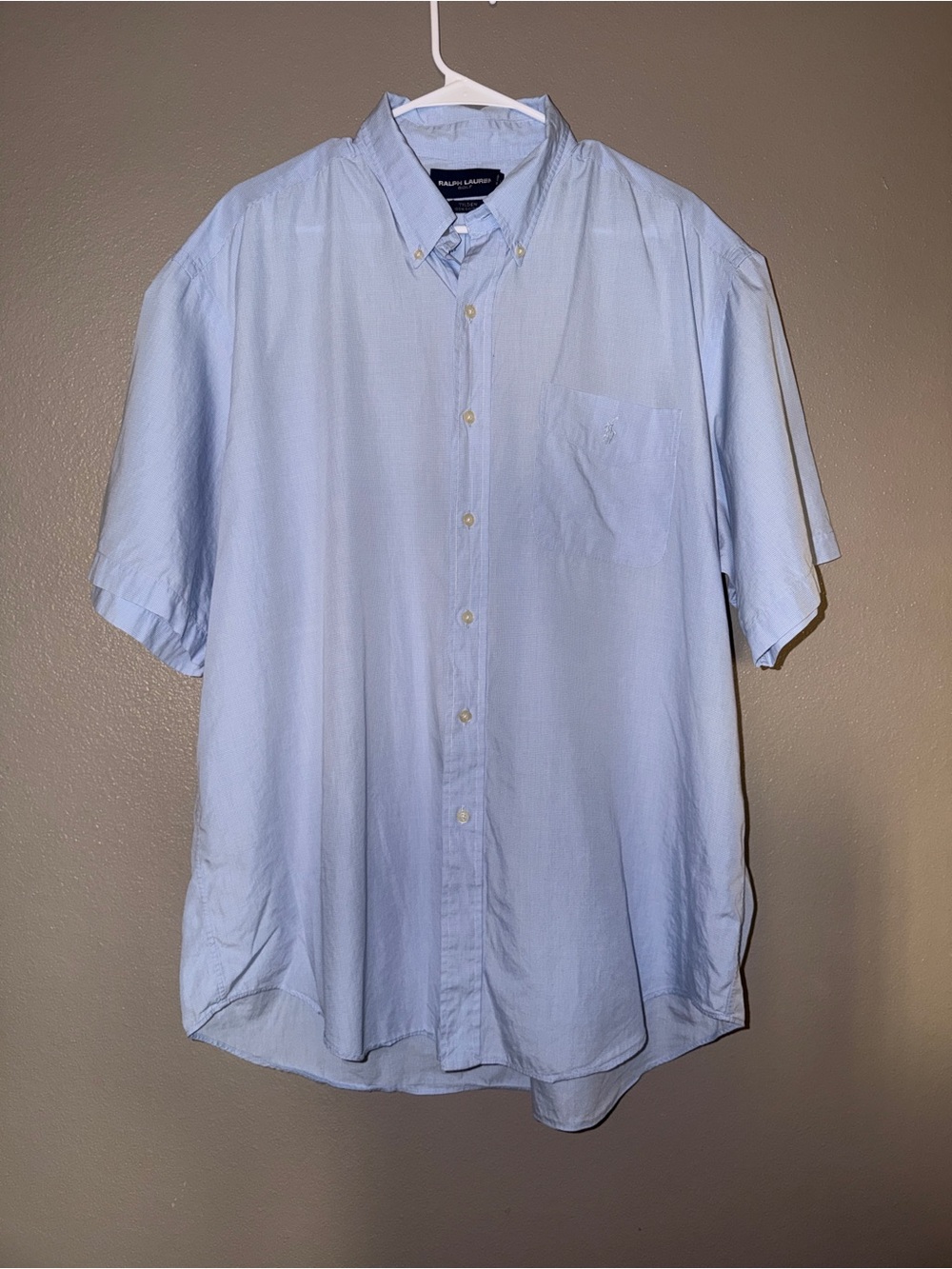 Ralph Lauren Pale Blue Short Sleeve Button-Down Shirt
